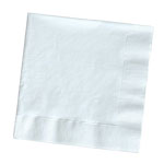 180027 - Victoria Bay White 1-Ply Luncheon Napkin - 11.5" x 12"